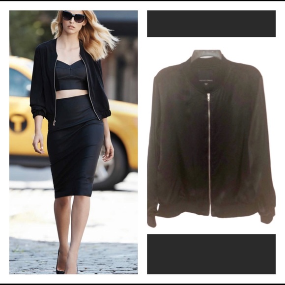 Harlow & Graham | Black Bomber Jacket - Picture 2 of 7